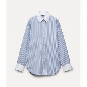 Zara contrast striped shirt